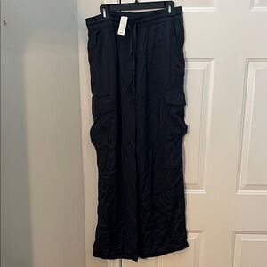 Aerie silky viscose charcoal Cargo Pant